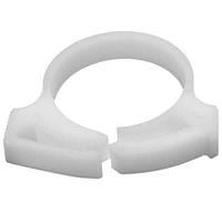 HellermannTyton SNP1910C2 Conduit Clips Snapper Hose Clamp, 0.88 - 1.0" Bundle Diameter, POM, White, 100/pkg