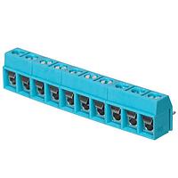 Same Sky (formerly CUI Devices) TB002V-500-10BE Fixed Terminal Blocks Terminal block, screw type, 5.00 , vertical, 10 poles, CUI Blue, slotted screw, PCB mount