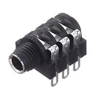 Amphenol Audio ACJS-MHS Phone Connectors 1/4"HOR CHASIS CONN PLSTC