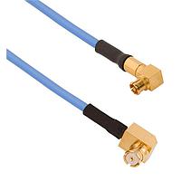 Amphenol SV Microwave FRSMPM-047-FRSMP-060 RF Cable Assemblies SMPM R/A F  SMP R/A F 6"Cable