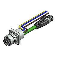 Amphenol CONEC 57-03261 Cat 5 ENP-17-1-FSPBU2PEDST4-V6-45S-RS8.33-1/1/G6/150/034