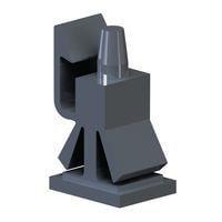 Essentra Components RLEHCBS-8-01BK Supports CB Spt,Rvs Mnt,Edge Hld,Blk,.56 inSpc