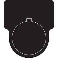 HellermannTyton 596-00407 Nameplate Label Foam Nameplate, 1.2" x 1.5" Button Label With .88" Hole, PET, Black, 250/roll