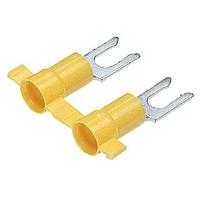 Panduit PV10-10LFB-2K Spade Locking Fork Terminal, vinyl insulated,