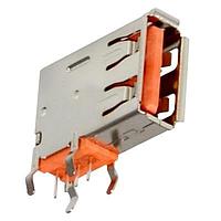 Kycon KUSBXHT-SLAS1N-O30-HRF USB Type A Connectors Upright-USB A Orang G-30u Plt-Cont HiRet