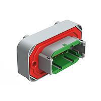 Amphenol SINE Systems ATM15-12PC-BM04 Connectors Str Flng Mnt PCB Rcp 12POS Gry Tin Cont C