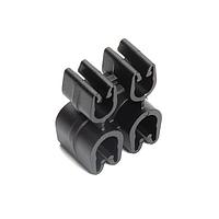 HellermannTyton 151-02452 Tube and Pipe Clip Tube and Pipe Clip 2x4 and 2x5mm Diameter, PA66HIRHSUV, Black, 10,000/ctn