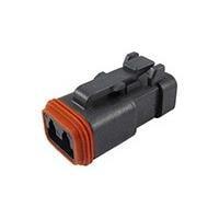 DEUTSCH - TE Connectivity DT06-2S-EP06 2-Way 2 WAY DT PLUG W/ END CAP BLACK