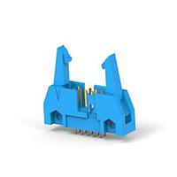 AMP Connectors - TE Connectivity 2-5102321-1 Shrouded UNIV HDR 10P VT BLU LARGE LATCH