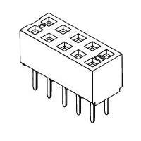 Molex 79107-7203 Receptacle MGrid VRec DR W/OPg W/OPgs .38AuLF 8Ckt