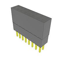 Samtec ESQ-108-23-G-D Sockets Elevated Socket Strip, 0.100" Pitch