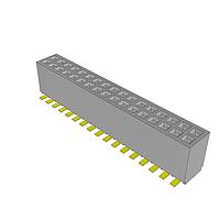 Samtec SFMC-117-L2-H-D Socket .050" Tiger Eye(TM) High-Reliability Flexible Pin Count Socket Strip