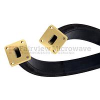Fairview SMW62TF005-12 WR-62 Twistable Flexible Waveguide in 12 Inch Using UG-1665/U Square Cover Flange With a 12.4 GHz to 18 GHz Frequency Range