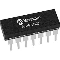 Microchip Technology PIC16F17126-E/P MCU's 28KB Flash, 512B RAM, 128B EEPROM, 12b Diff. ADCC, 1xOP-AMP, 2x16-bit dual PWM