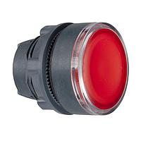 SCHNEIDER ZB5AA48 Head FLUSH W/TRNSPRNT CAP RED