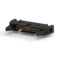 AMP Connectors - TE Connectivity 5499913-5 Shrouded 24 POS HDR 15AU R/A W/SHORT LATCHES