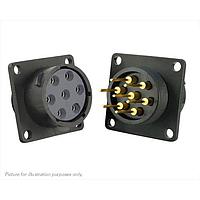 Eaton Souriau-Sunbank UTS014D7S Receptacles 7P SZ 14D SQ FLANGE WALL MT SOCKET RECPT