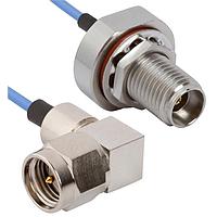 Amphenol SV Microwave FB292-047-MRSMA-060 RF Cable Assemblies 2.92mm BKHD F  SMA R/A M 6"Cable