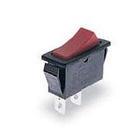 E-Switch R4FBLKBLKEFO Rocker Switches SPST Off-(On) BLK