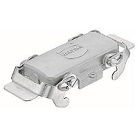 HARTING 19440100301 Hoods 10B INOX (Stainless Steel), Double Lever, Bulkhead Mount Housing (FPM seal)