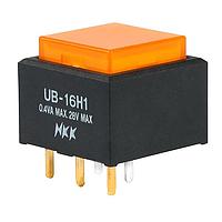 NKK Switches UB16SKG035D-DD Pushbutton Switches SPDT ON-ON PC MOUNT LED PC BODY ONLY