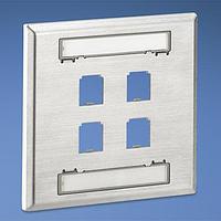 Panduit CFPL4S-2GY Wire Ducting & Raceways Faceplate 4 Port Double Gang Classic