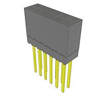 Samtec ESW-106-14-G-D Stackthrough .100" Elevated Socket Strip