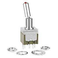 NKK Switches M2112TCW01 Toggle Switches SPDT ON-NONE-ON RED
