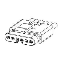 Amphenol Commercial Products FLHS4100 Headers FLH Series - Wire Mount Connector,