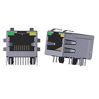 Abracon ARJM11C7-009-KB-EW2 Magnetic Jack RJ45 10/100 Base-TX 1x1 Right Angle N/A Through Hole