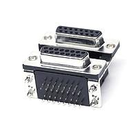 Kycon K42X-A15S/S-A4N Dual Port D-Sub Connectors 2PORT 15P RECPT/RECP .750" 4GB