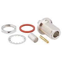 Amphenol RF 082-6151-RFX Connectors N Straight Bulkhead Crimp Jack 50 Ohm