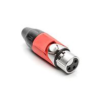 Amphenol Audio AX3F2M Cable Connectors 3P SOCKET F PLUG RED MARK SLEEVE