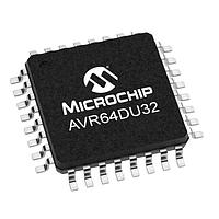 Microchip Technology AVR64DU32-I/PT MCU's 64KB, 8KB RAM, 32p, 24MHz, USB, 10b ADC, 2xUART, SPI, TWI
