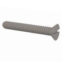 Essentra Components 020632A100 Slotted Countersunk 82 Slotted CSK Screw, #6-32 Thread, 1 Lg