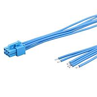 Molex 226245-2062 Discrete Wire Mini-Fit Versa Color-to-Pigtail  CBL ASSY 4.2P DR 150mm Lgth 6 Ckt Blue
