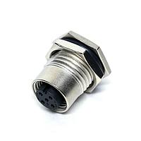 Amphenol LTW MSAS-05PFFS-SF8001 Sensor Cables / Actuator Cables M12 Circular Metric Connector, A Code, Metal, 4A, 05 pins, Female Connector, Female Contact, Hexagonal, PG9, Screw Thread, Solder, Receptacle, Front Fastened, Panel Thickness 4.5, IP68 / IP69K