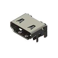 EDAC 694D119-664-011 HDMI HDMI Type-A 30&micro;" Au plating right angle SMT LCP insulator blk