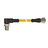 Murrelektronik 7700-40171-U030300 Sensor Cables / Actuator Cables M12 male 90 / M12 female 0, TPE 3x22AWG ye UL/CSA, ITC/PLTC 3m