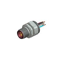 Amphenol CONEC 43-01040 M12 Male Socket MALE - HT TEMP RES SKT W/WIRES FRNT MNT