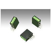 BIVAR H485CGD-RP LED Circuit Board Indicators LED Assembly, Right Angle, 1.8mm LED, Quad-Level, 1 Station, Green, Diffused Lens, Reverse Polarity.