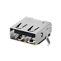 GCT (Global Connector Technology) USB1130-30-A Type A USB A 2.0 Socket RA High Life 30u Gold T Hole W/Shell Stake