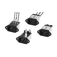 AMP Connectors - TE Connectivity 1EF8 Inlets 1A IEC-WIRE LEAD FLANGE MOUNT